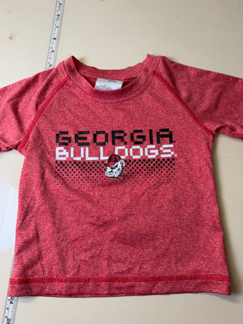 Hanes Red Georgia Bulldogs Kids Short Sleeve Tee